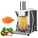 【中古】【未使用】電動野菜ダイサー 業務用 200W 野菜チョッパー ダイサー シュレッダー 自動玉ねぎポテトカッター フードプロセッサー フルーツカッティング...