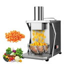 【中古】5 in 1 電動野菜ダイサースライサー、業務用野菜チョッパー 自動フルーツダイシングマシン 自動タマネギポテトカッター フードプロセッサー フル