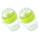 【中古】【未使用】Ciieeo 2個 手動ジューサーカップ 手動ジューサー 手回しレモン絞り器 柑橘類 ライム オレンジジュース スクイーザージューサー メーカ...
