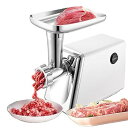 【中古】電動ミートグラインダー 肉挽き器 100V 腸詰め機 電動ミンサー ステンレススチール フードチョッパー 魚肉豚肉などを軽くみじん切りにする ミン