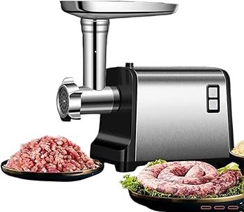 【中古】【未使用】【Auyyhui】110V 電動ミンサー ミンチ機としての肉挽き器 ミートグラインダー 野菜みじん切り器 腸詰め機 3/5/7mm プレート付き 肉や魚を簡単に