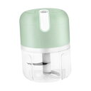 【中古】GUOOL 電動ミニガーリックミンサー野菜カッターUSB充電式ポータブル食品マッシャーコードレスクラッシャーガーリック野菜肉用, 緑(2)