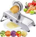 【中古】Kexily 18種類 調節可能 マンドリン スライサー ステンレス 手動カッター 野菜おろし器 千切り スライサー ワッフル フルーツ キッチン ポテ...
