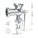 【中古】【未使用】肉粉砕、肉のミンサー,ミートグラインダーマニュアルソーセージスキット - 粉砕プレートと詰め物チューブを備えたヘビーデューティーフードプロ