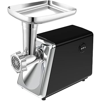 【中古】【未使用】電動ミンサー ミンチ機 肉挽き器 110V 3種類カット 野菜みじん切り器 腸詰め機 カッ..