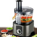 【中古】電動野菜ダイサーチョッパー、業務用フードプロセッサー、プロフェッショナル野菜シュレッダー、多機能、600W自動カッターフードプロセッサーフ