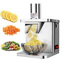 【中古】業務用野菜ダイサー 電動野菜スライサー シュレッダー 玉ねぎサークルカッター 肉挽き器 多機能フードプロセッサー 6/8/9/12/15mmステンレス刃...