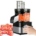 【中古】業務用フードプロセッサー、5L電動野菜ダイサーチョッパー、600W野菜シュレッダーおろし金、ミートグラインダーブレンダー(220V)