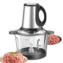 【中古】【未使用】電動野菜チョッパー,野菜スライサーとチョッパー | ステンレス製ポータブルガーリックミキサー 家庭用 キャンプ用 料理家電 キッチンツール 食...