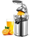 【中古】【未使用】QCen 電動シトラスジューサー絞り器 オレンジ、レモン、ライム用電動ジューサー ゴム製ハンドルと2つのサイズのコーン付き 液だれ防止注ぎ口 ...