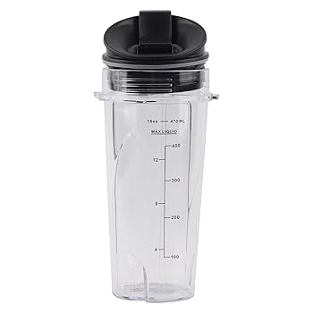 【中古】16オンス交換用カップブレンダーコンテナ、フリップ蓋付き、ニュートリブレンダーアクセサリー