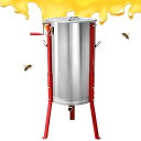 【中古】【未使用】蜂蜜分離機 蜂蜜 手動 遠心分離機 ステンレス製 蜂蜜抽出機 家庭用 搖蜜機 商業用 養蜂工具 (2フレーム)