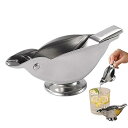 【中古】1 個 鳥レモン絞り器 | レモンウェッジスクイーザー | ステンレス製手動レモン絞り器 | ステンレス鋼レモンスライス絞り器 | 鳥の形のレモンジュ