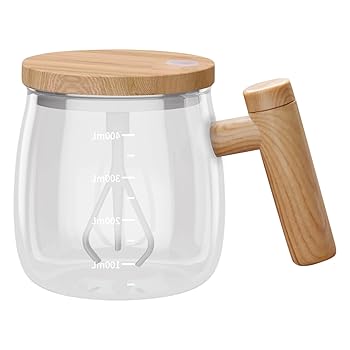 【中古】【未使用】PINKLALA 便利な電動コーヒー コーヒー自動ガラスカップ 自動ミキシンググラス 素早..