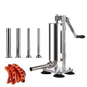 【中古】UPWONEB 手動ステンレス鋼ソーセージマシン、吸引カップソーセージ詰め機、家庭用ステンレス鋼製ソーセージ製造機、容量2 L/4 L,4l