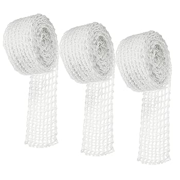 【中古】【未使用】OUNONA 3 ロール ロール ソース エルボ 網 セット ステーキ 網 牛肉 生地 網 調理用 鶏肉 網 弾力 肉 網 ソーセージ 網 チューブ ドライ 網 用肉