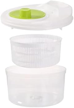 【中古】Ghbunuz 3L大容量サラダミキサーと野菜乾燥機、BPAフリーの果物と野菜の洗濯機、乾燥機、レタス遠心分離機と果物と野菜の洗濯機、サラダボウル、