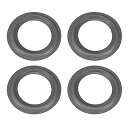 【中古】【未使用】uxcell フォームエッジ 外径118mm ブラック P15フォーム サラウンドリング交換 スピーカー修理DIY 4個入り(2)