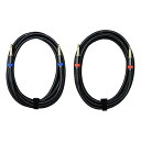【中古】【未使用】Audio 2000s E90112P2 1/4インチ~1/4インチ 14AWG 12フィート スピーカーケーブル (2パック)
