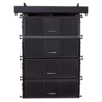 【中古】【未使用】Sound Town ZETHUSシリーズ ラインアレイスピーカーシステム コンパクト 2 x 5インチパッシブラインアレイスピーカー4個付き ブラック 取り付け