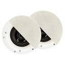 【中古】Acoustic Audio R192 フレームレス 天井/壁 スピーカー ペア 2ウェイ ホームシアター サラウンド スピーカー