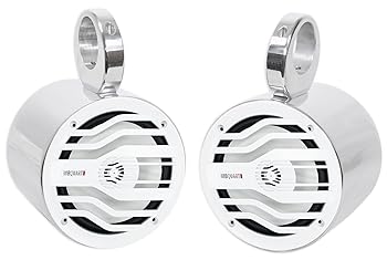 【中古】2MBクォート NK2-116W 120w マリンボート 6.5インチ ウェイクボードタワースピーカー シルバー