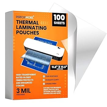 Other - 【中古】ラミネートポーチフィルム (100枚入りボックス) ラミネーター 11インチ x 17インチ 厚さ3.5ミル用