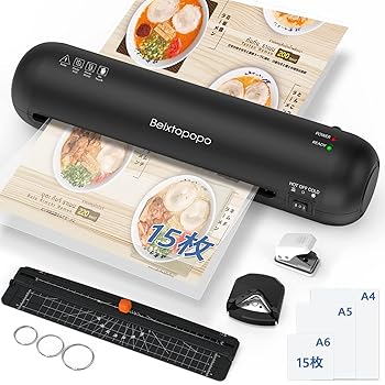 【中古】ラミネーター机機A4対応 9inch 熱冷モードラミネーター本体 6-in-1ミニブラック・パーソナルラミネーションキット波打ち防止 気泡なし A5/A6 ラミネートフィルム15枚付き 裁断機 角取り器 用紙の穴あけと手帳リング 付属 ホームオフィス業務用 家庭用【メーカー名】【メーカー型番】【ブランド名】Beixtopopo ラミネーター, オフィス用品 ストア 【商品説明】ラミネーター机機A4対応 9inch 熱冷モードラミネーター本体 6-in-1ミニブラック・パーソナルラミネーションキット波打ち防止 気泡なし A5/A6 ラミネートフィルム15枚付き 裁断機 角取り器 用紙の穴あけと手帳リング 付属 ホームオフィス業務用 家庭用当店では初期不良に限り、商品到着から7日間は返品を 受付けております。お問い合わせ・メールにて不具合詳細をご連絡ください。他モールとの併売品の為、完売の際はキャンセルご連絡させて頂きます。中古品の商品タイトルに「限定」「初回」「保証」「DLコード」などの表記がありましても、特典・付属品・帯・保証等は付いておりません。電子辞書、コンパクトオーディオプレーヤー等のイヤホンは写真にありましても衛生上、基本お付けしておりません。※未使用品は除く品名に【import】【輸入】【北米】【海外】等の国内商品でないと把握できる表記商品について国内のDVDプレイヤー、ゲーム機で稼働しない場合がございます。予めご了承の上、購入ください。掲載と付属品が異なる場合は確認のご連絡をさせて頂きます。ご注文からお届けまで1、ご注文⇒ご注文は24時間受け付けております。2、注文確認⇒ご注文後、当店から注文確認メールを送信します。3、お届けまで3〜10営業日程度とお考えください。4、入金確認⇒前払い決済をご選択の場合、ご入金確認後、配送手配を致します。5、出荷⇒配送準備が整い次第、出荷致します。配送業者、追跡番号等の詳細をメール送信致します。6、到着⇒出荷後、1〜3日後に商品が到着します。　※離島、北海道、九州、沖縄は遅れる場合がございます。予めご了承下さい。お電話でのお問合せは少人数で運営の為受け付けておりませんので、お問い合わせ・メールにてお願い致します。営業時間　月〜金　11:00〜17:00★お客様都合によるご注文後のキャンセル・返品はお受けしておりませんのでご了承ください。0