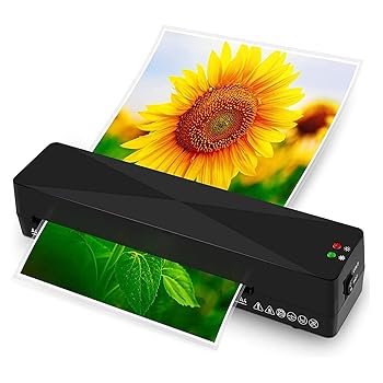 【中古】ポータブルラミネーター、A4ラミネーターマシン、インジケータライト付き、2分の高速ウォームアップとワンボタンフィルム引き出し、115°C-145°