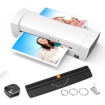 【中古】6 in 1 デスクトップホットコールドロールラミネーター、A4 ホット&コールドデュアルモードサーマルラミネーター、ABS アンチジャムボタン付き、280mm/min ホットラミネーター、125℃-135℃、家庭、オフィス、シート...