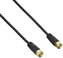 【中古】エレコム アンテナケーブル 2.5C スリムタイプ F型端子 ネジ式ストレート‐ネジ式ストレート型 1m ブラック AV-ATNN10BK