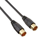 【中古】【未使用】エレコム アンテナケーブル 2.5C スリムタイプ F型端子 差込式ストレート-差込式ストレート型 1m ブラック AV-ATSS10BK