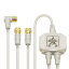 【中古】【未使用】DXアンテナ 分配器 【2K 4K 8K 対応】 2分配 全端子間通電 金メッキプラグ 2Cケーブ..