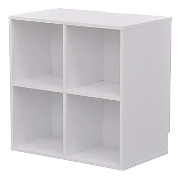 【中古】【未使用】4マスレコードラック&プレーヤー台 DULPA400P (ホワイト(WH))