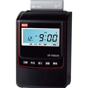 【中古】【未使用】マックス タイムレコーダー ブラック(下取り) ER-110SUW(SK) 1台