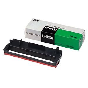 【中古】マックス タイムレコーダー用インクリボン 黒 赤 ER-IR102 1個 家電 生活家電 その他の生活家..