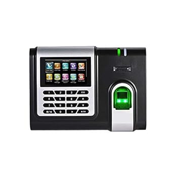 【中古】勤怠管理時計 時計の色画面の従業員の出席機器3000指紋容量バイオメトリクス指紋リーダー 時間出席時計