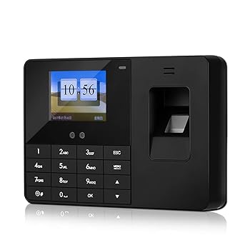 【中古】出席機 顔の出席機械作品サインイン機の顔ブラッシング顔認識指紋カードパンチング機 (色 : Black, Size : 18.3x3.4x13cm)