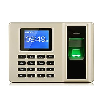 【中古】出席機 スマートフィンガープリント時間の出席機フリーソフトウェアオフラインタイム出席機 (色 : Gold, Size : 17.9x3.3x12.7cm)