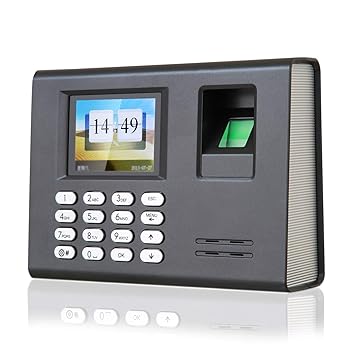 【中古】【未使用】指紋認証 タイムカード スマートフィンガープリント出席機の出席時計指紋機チェックイン機 幅広いアプリケーション (色 : Black, Size : 18.2x13