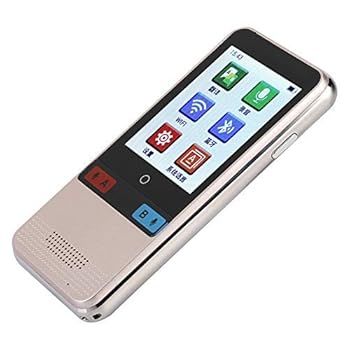 【中古】【未使用】GJBY 瞬間音声翻訳機 2.4インチ HDタッチスクリーン 瞬間双方向翻訳機 携帯型電子翻訳機 ポケット同時通訳機 リアルタイム音声多言語通訳 45種言