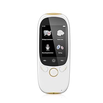 Rakuten - 【中古】ポータブル双方向言語通訳者 - リアルタイムの言語通訳者、双方向同時翻訳、言語ポケット翻訳者、リアルタイムのスマート翻訳 (ホワイト) 必要な