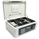 【中古】キャッシュボックス 手提げ金庫 テンキー キーレス 暗証番号タイプ 非常解錠キー付 電池式 DCB-58(3)