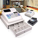【中古】電子キャッシュレジスター、フラットキーボードとサーマルプリンターを備えた48キー電子キャッシュレジスター、8デジタルLEDディスプレイ小売キ