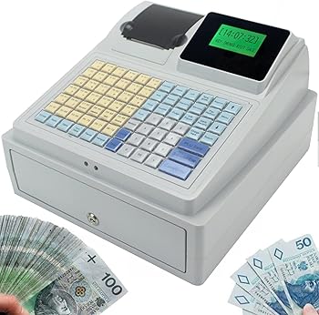 樂天商城 - 【中古】中小企業向けのキャッシュレジスタ、81キー電気レジ登録引き出し付きのキー電気レジ、領収書1ロール、パープルライト検出器ランプ/LCDディスプレ
