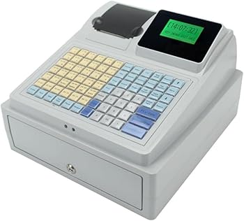 樂天商城 - 【中古】【未使用】電子キャッシュ レジスター、48 キー レジ レジスター、ドロワー フラット キーボードおよびサーマル プリンター付きキャッシュ レジスター、8
