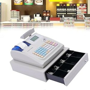 【中古】【未使用】販売時点情報管理機能付きキャッシュレジスター、LEDディスプレイ、取り外し可能なキャッシュトレイ付き電子キャッシュレジスター、小さな正方形