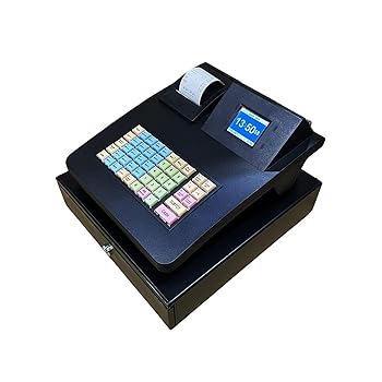 楽天AJIMURA-SHOP【中古】キャッシュレジスター 電子レジ、ファーストフード 麺類店 コンビニエンス 宝石店 紫色光 通貨検出器 英語 ECR レジ 小売レストランスーパーマー