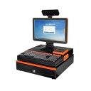 【中古】【未使用】電子レジスター、 キーボードドラッグストアコンビニエンスストア文具店レジコンピュータ、統合レジ付きスマートショッピングモールスーパーマー