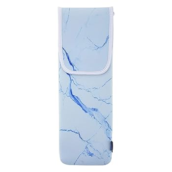 【中古】Bluecell 耐熱ネオプレンカーリングアイロンホルダーカバーバッグ フラットアイロン カーリングワンド トラベルケースポーチ 15 x 5インチ ブル